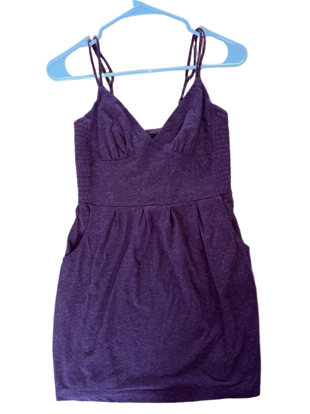 American Eagle Purple Spaghetti Strap V-Neck Mini Dress Size Medium